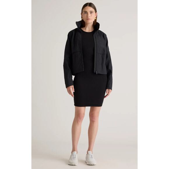 Quince Water Repellent Windproof Lightweight Hooded Jacket Black Medium - Picture 4 of 13